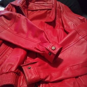Ladies Red Leather jacket